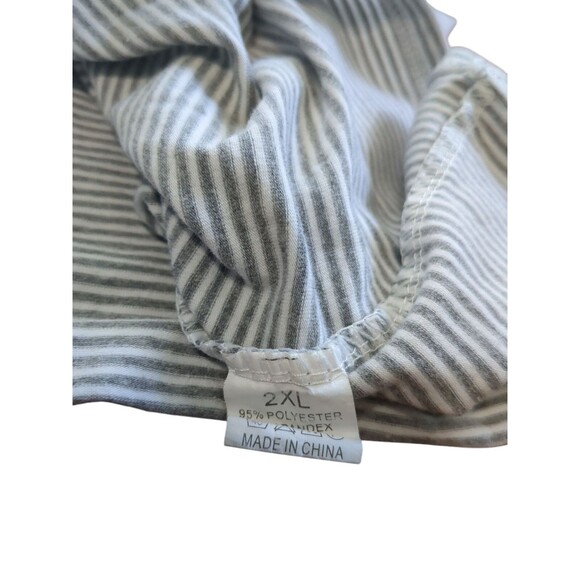 Unbranded Women Short Sleeve Tunic 2 XL Purple ,Grey & White - Picture 7 of 7